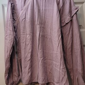 Easel Dusty Pink Ruffle Sleeve Blouse